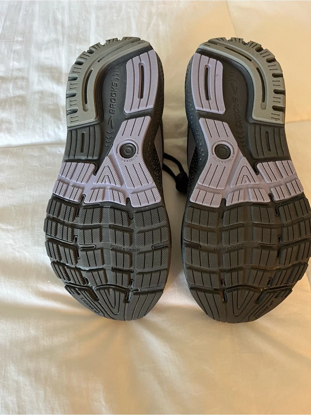 Brooks Gray Running Shoes with light gray Logo and Accents